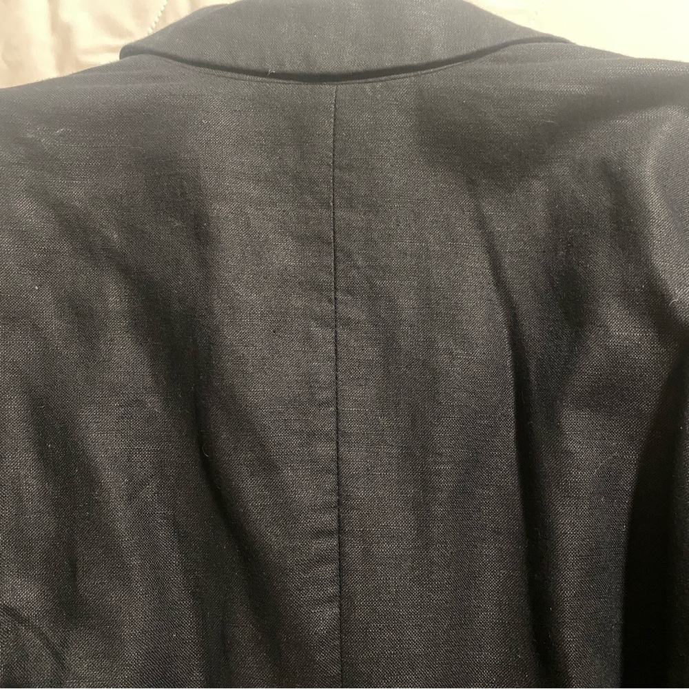 NWT Gap Linen-Cotton Belted Blazer in Black - Size L - Picture 12 of 14